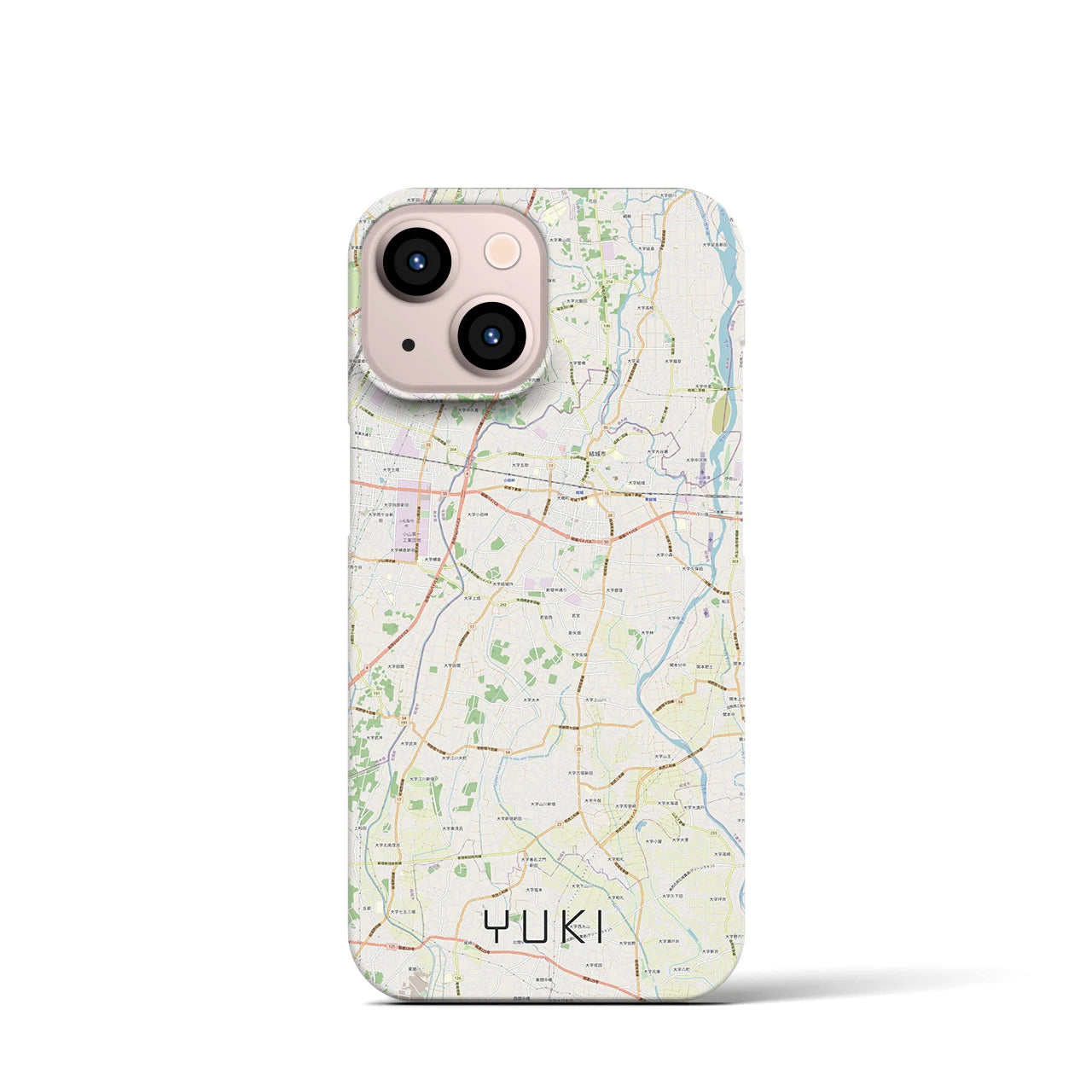 【結城(茨城県)】地図柄iPhoneケース(バックカバータイプ)