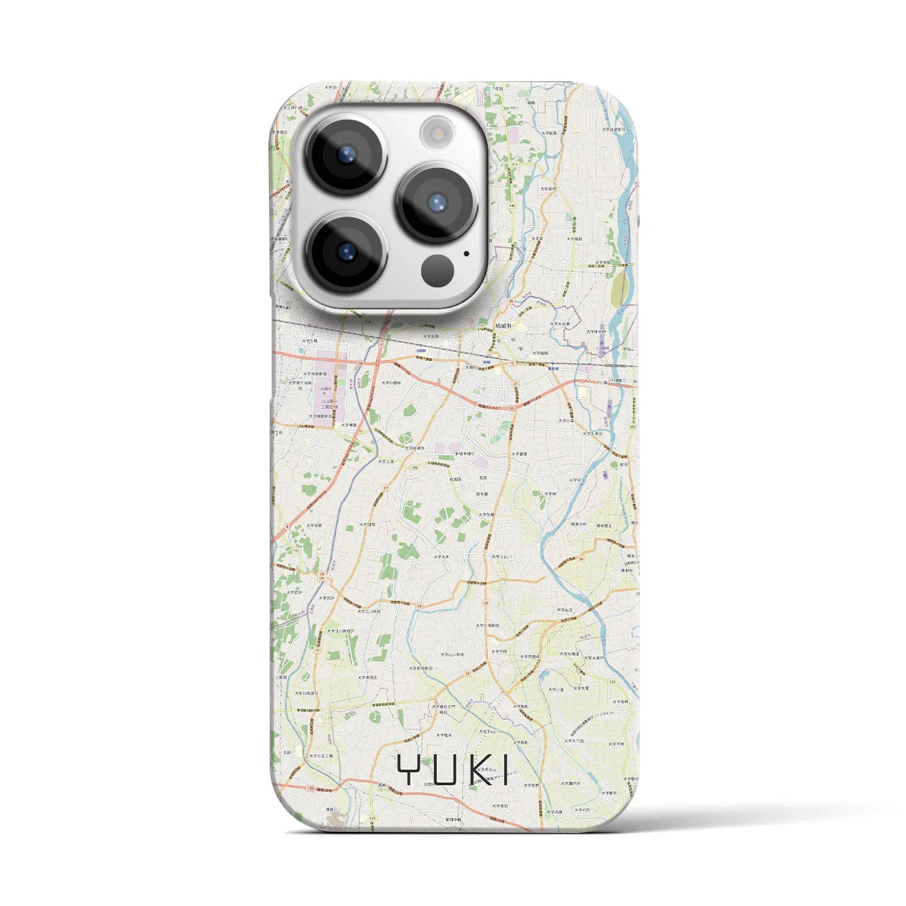 【結城(茨城県)】地図柄iPhoneケース(バックカバータイプ)