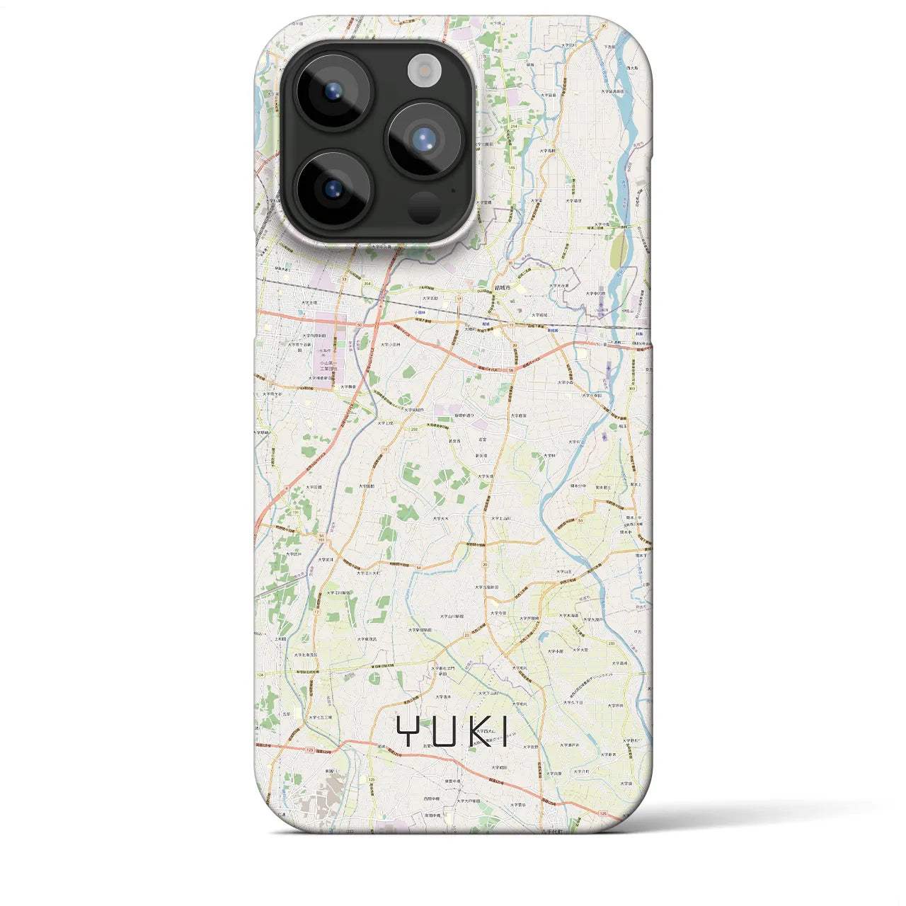 【結城(茨城県)】地図柄iPhoneケース(バックカバータイプ)