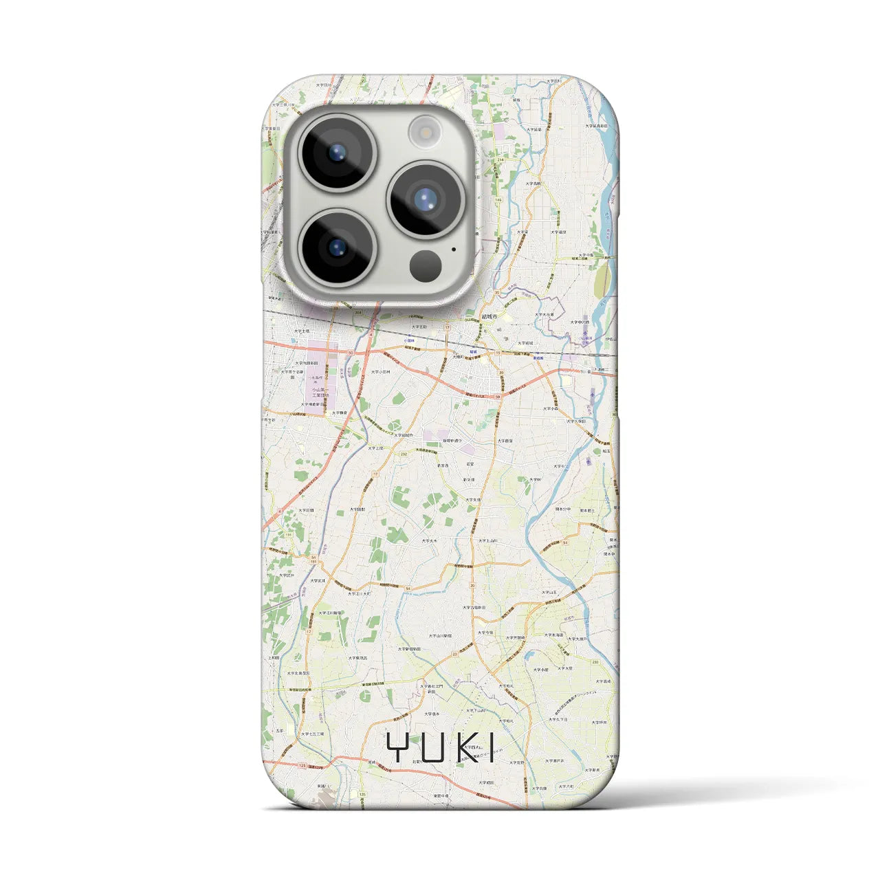 【結城(茨城県)】地図柄iPhoneケース(バックカバータイプ)