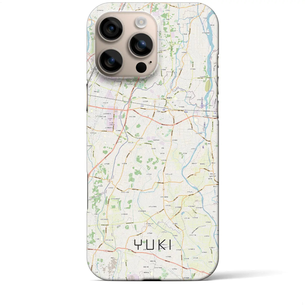 【結城(茨城県)】地図柄iPhoneケース(バックカバータイプ)