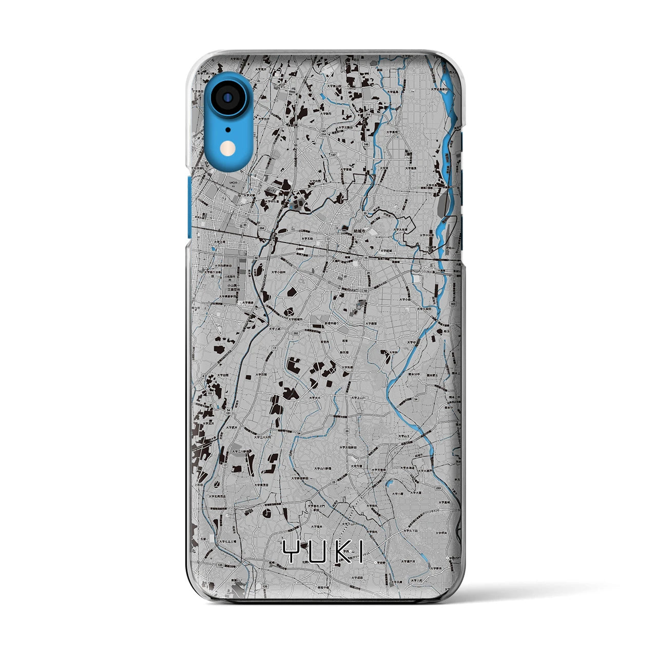 【結城(茨城県)】地図柄iPhoneケース(クリアタイプ)
