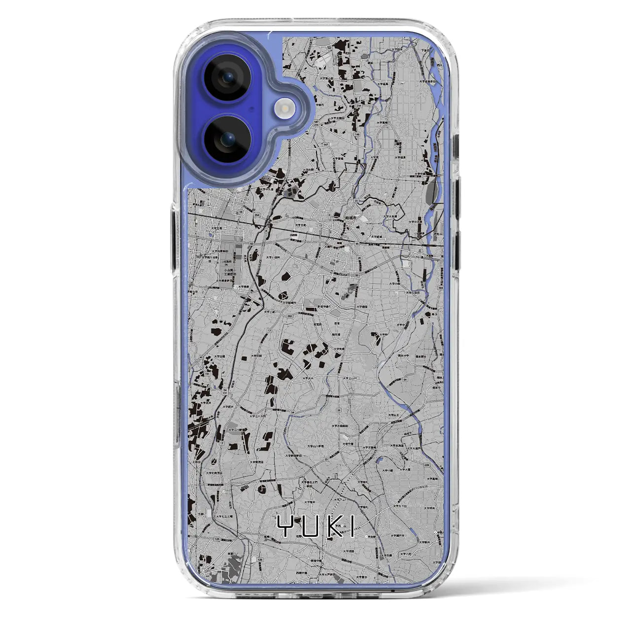 【結城(茨城県)】地図柄iPhoneケース(MagSafeタイプ)