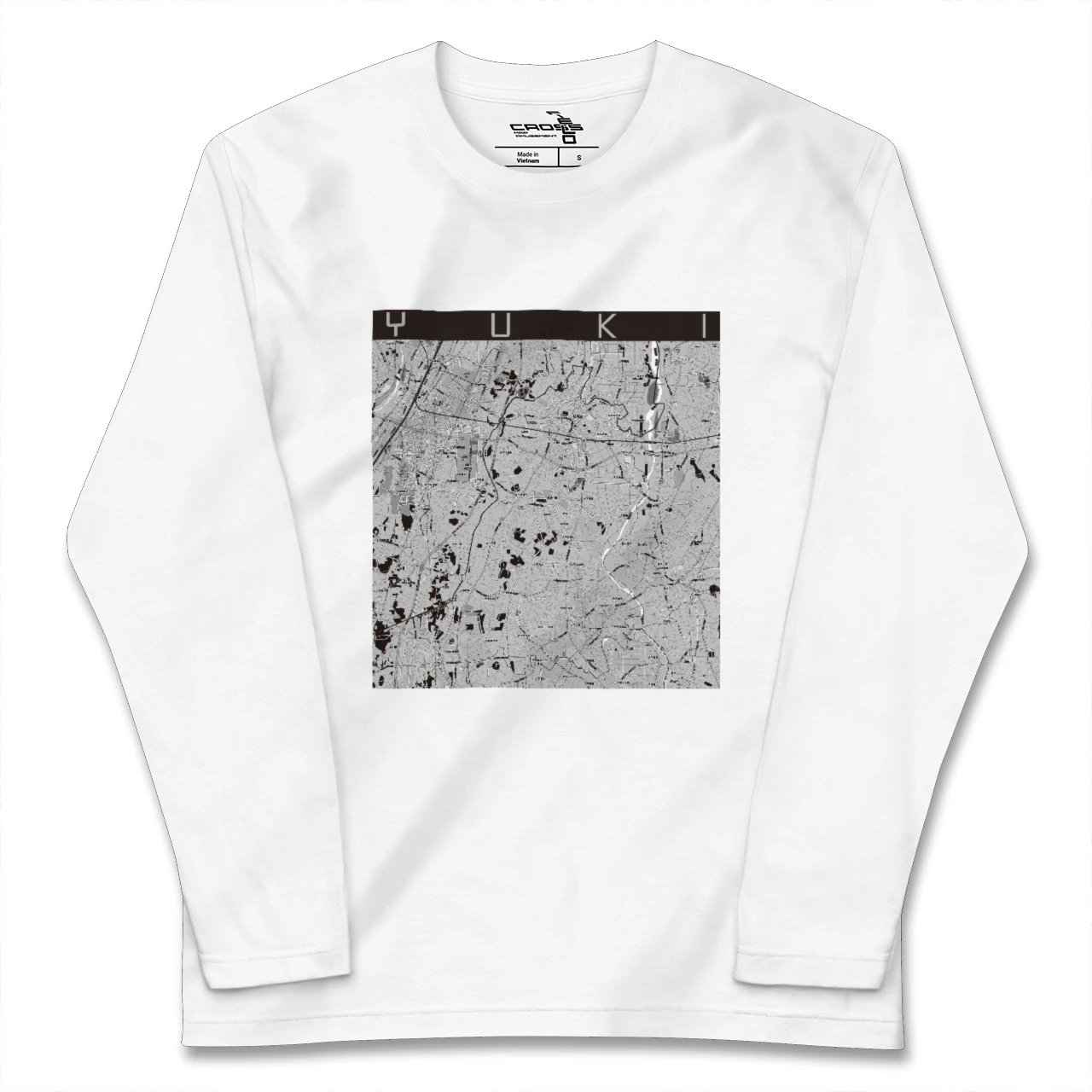 【結城(茨城県)】地図柄ロングスリーブTシャツ