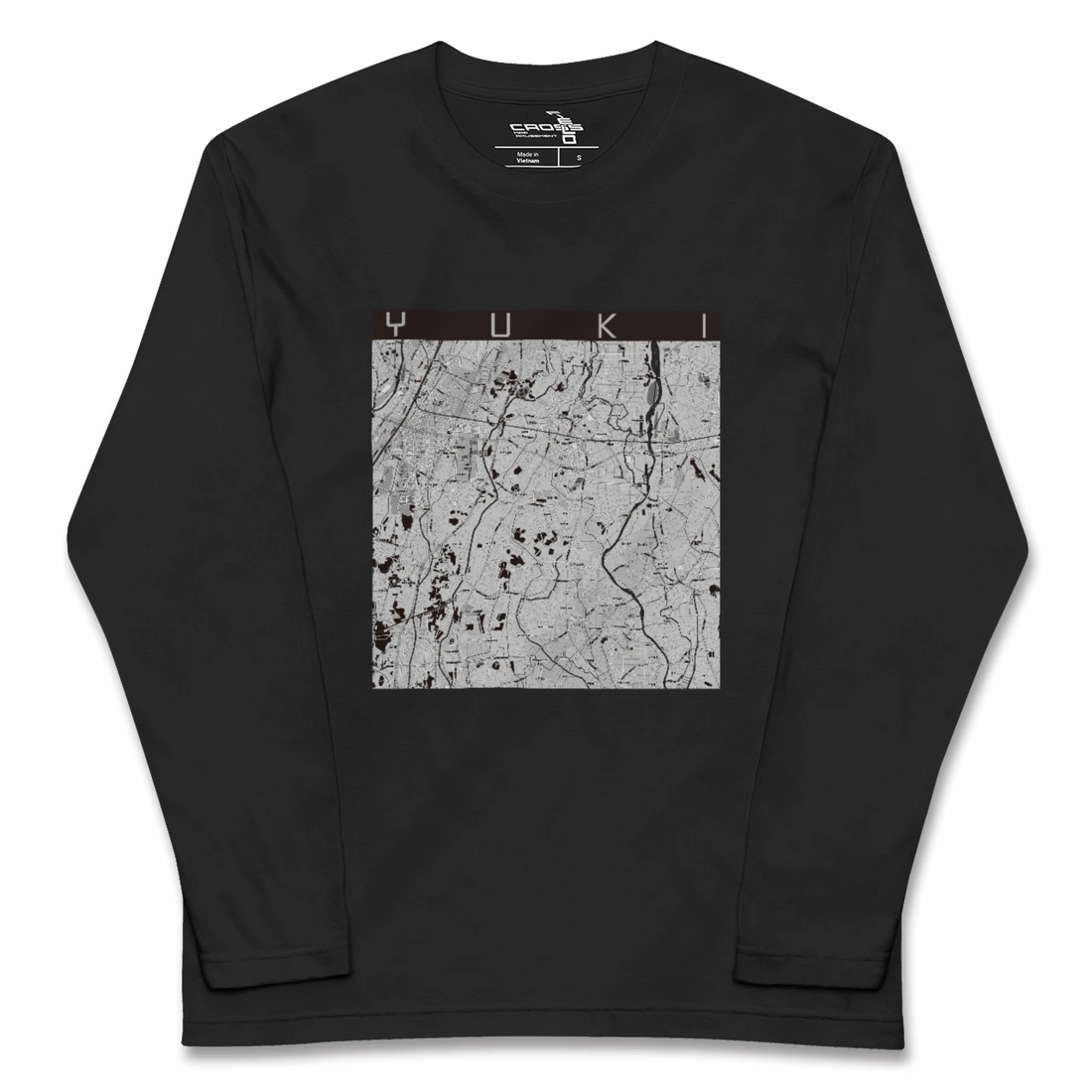 【結城(茨城県)】地図柄ロングスリーブTシャツ