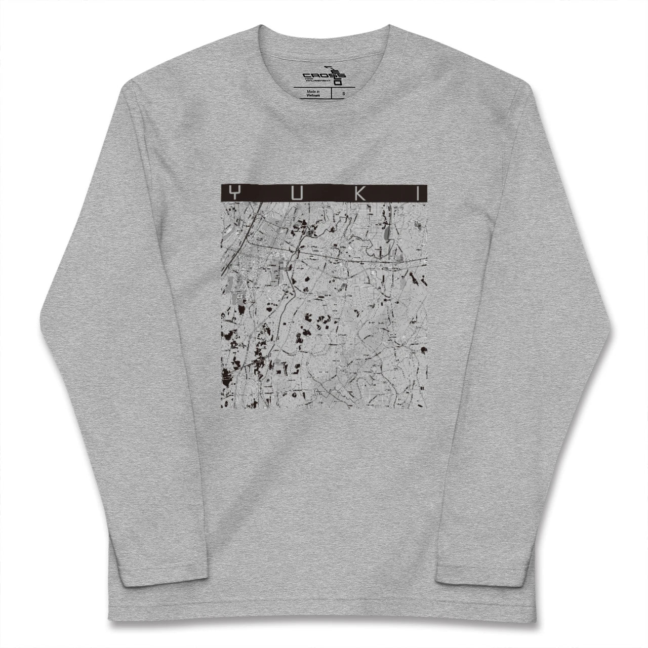 【結城(茨城県)】地図柄ロングスリーブTシャツ