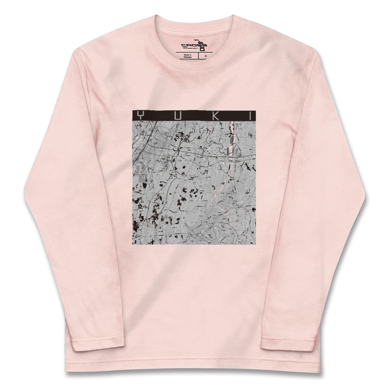 【結城(茨城県)】地図柄ロングスリーブTシャツ
