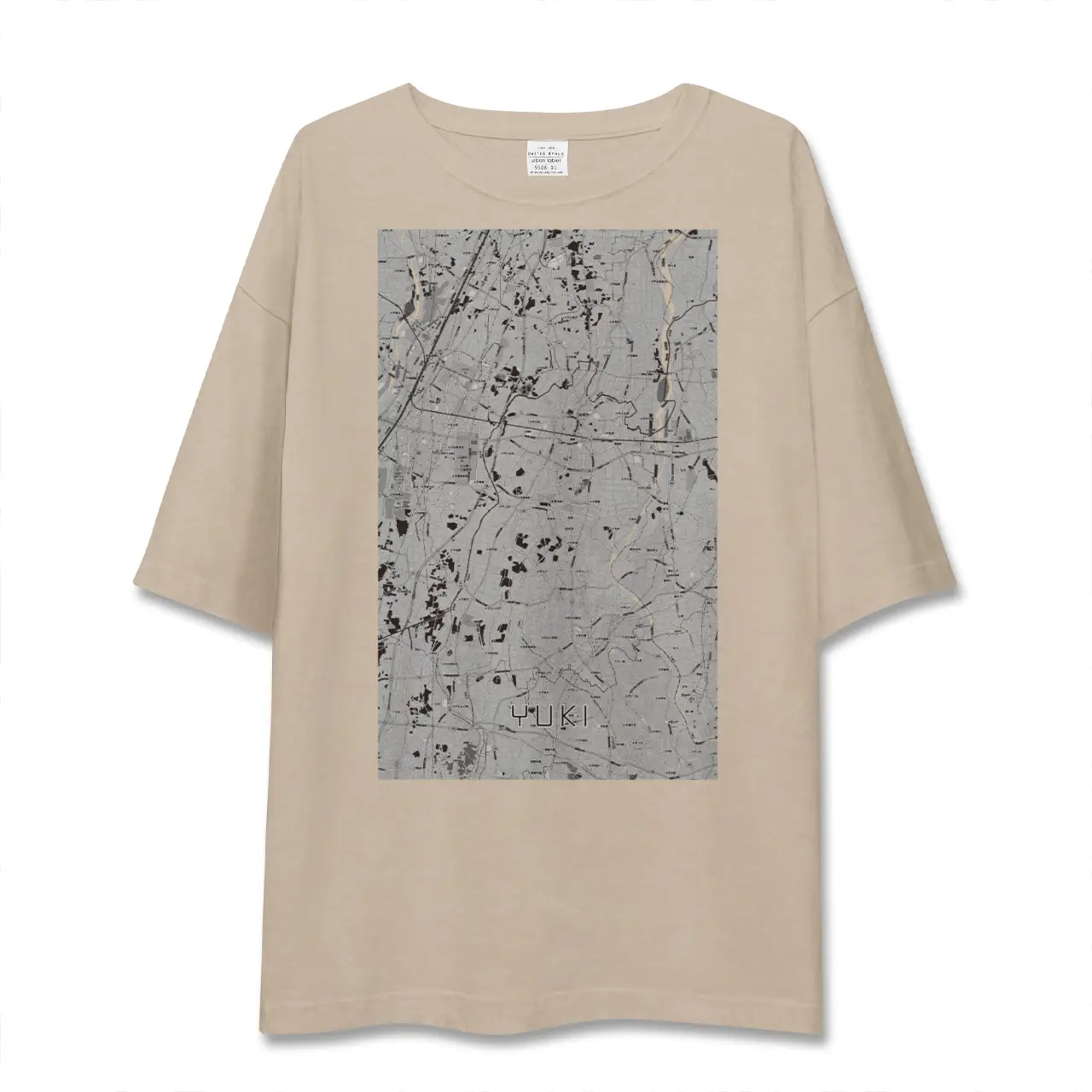 【結城(茨城県)】地図柄ビッグシルエットTシャツ