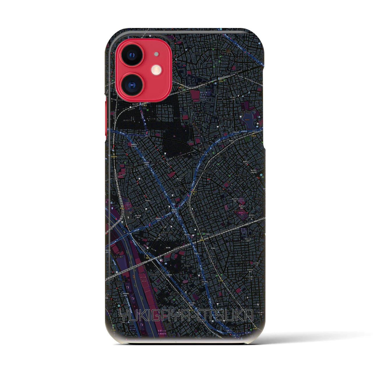 【雪が谷大塚(東京都)】地図柄iPhoneケース(バックカバータイプ)
