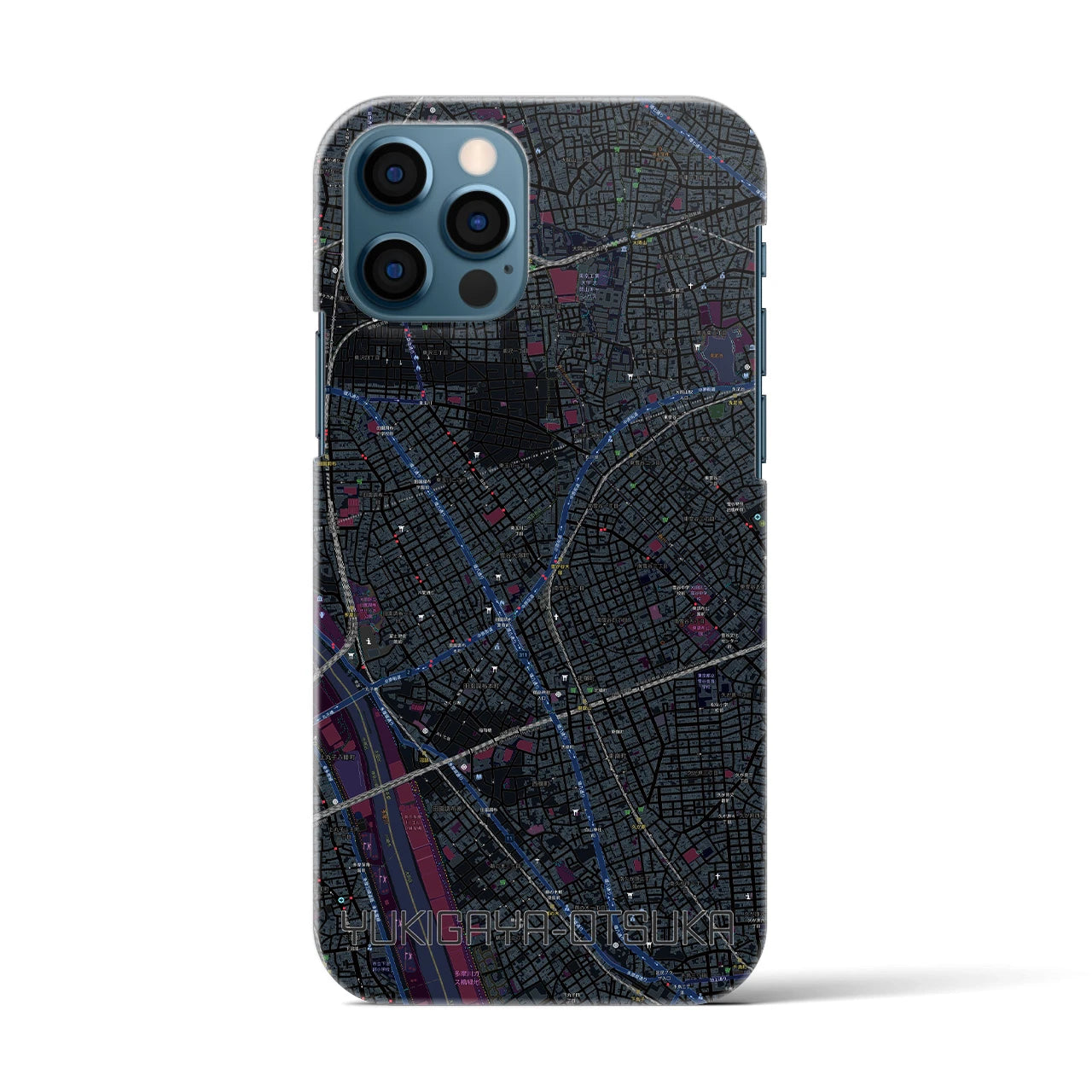 【雪が谷大塚(東京都)】地図柄iPhoneケース(バックカバータイプ)