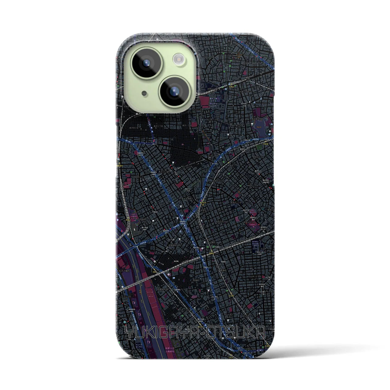 【雪が谷大塚(東京都)】地図柄iPhoneケース(バックカバータイプ)