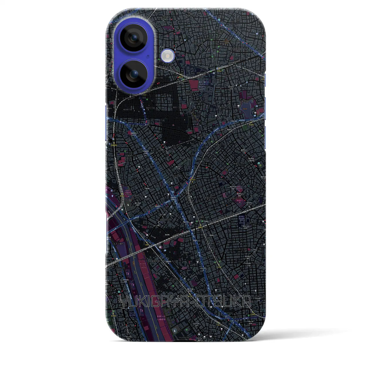 【雪が谷大塚(東京都)】地図柄iPhoneケース(バックカバータイプ)