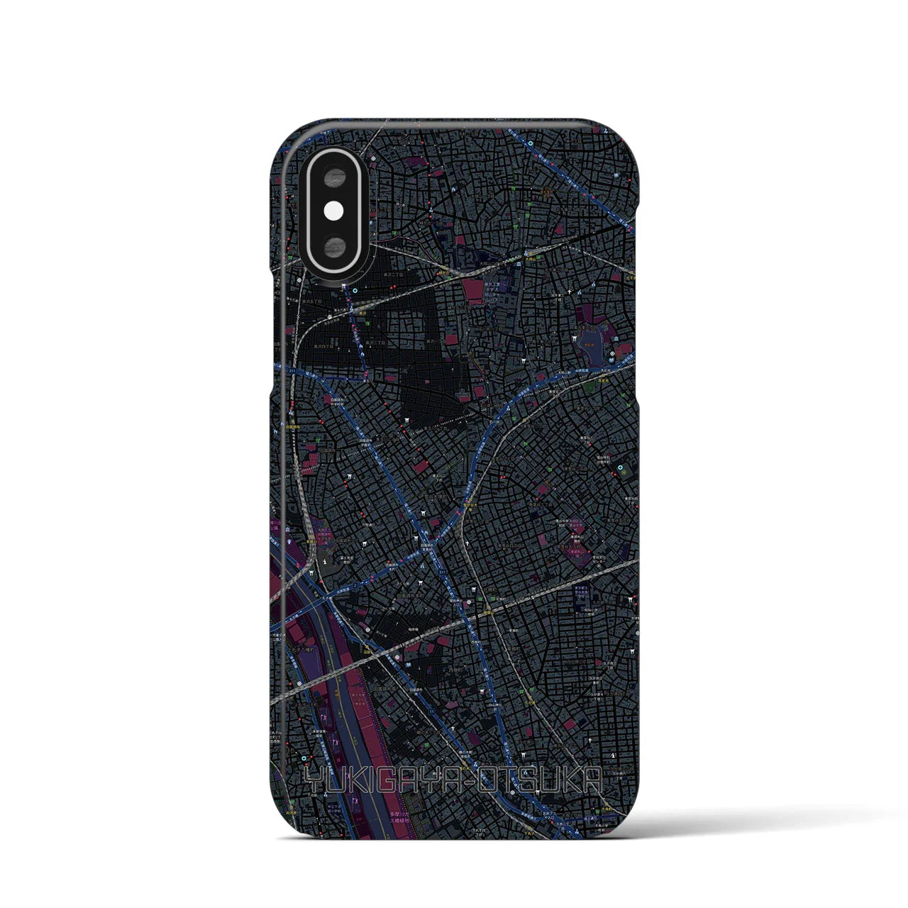 【雪が谷大塚(東京都)】地図柄iPhoneケース(バックカバータイプ)