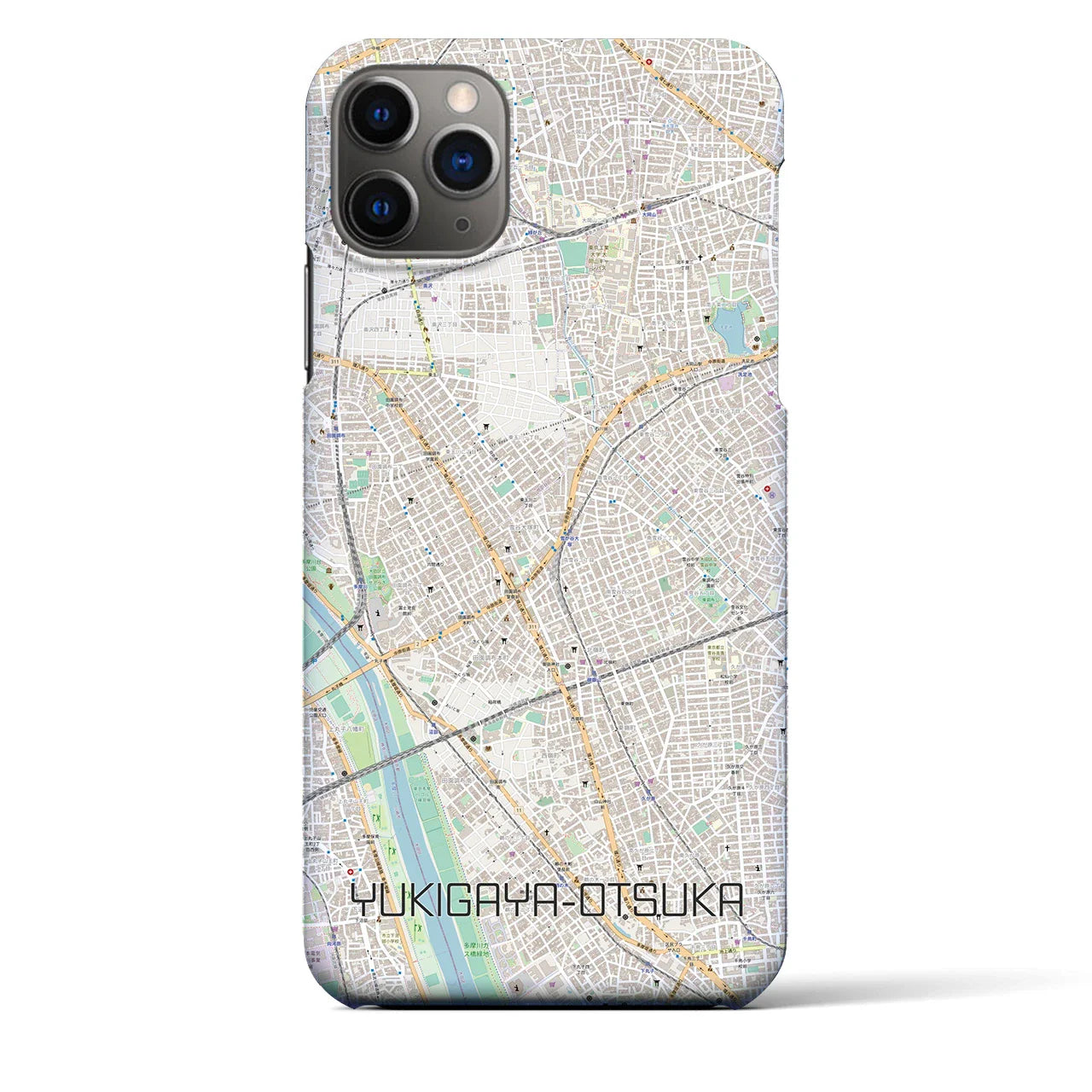【雪が谷大塚(東京都)】地図柄iPhoneケース(バックカバータイプ)