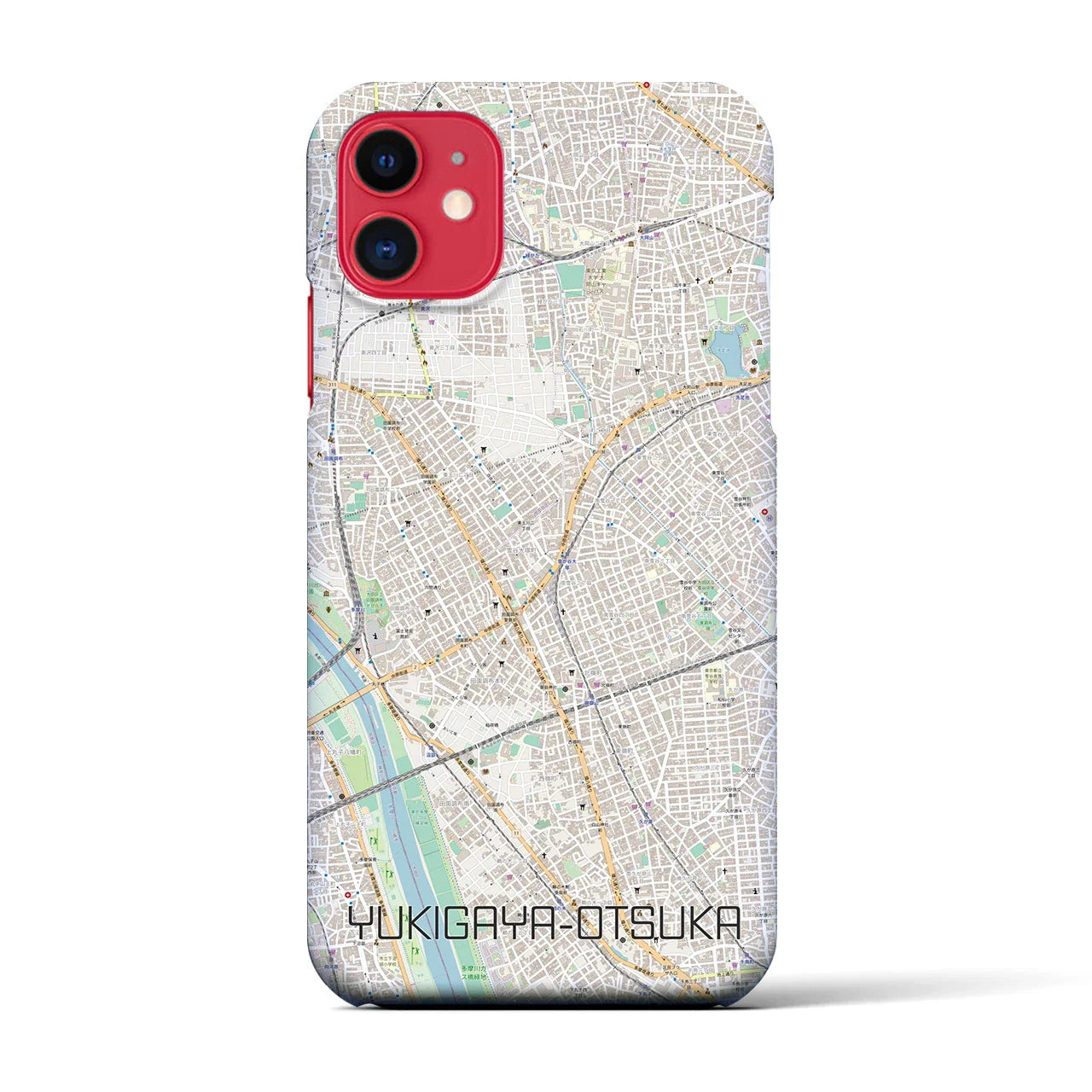 【雪が谷大塚(東京都)】地図柄iPhoneケース(バックカバータイプ)