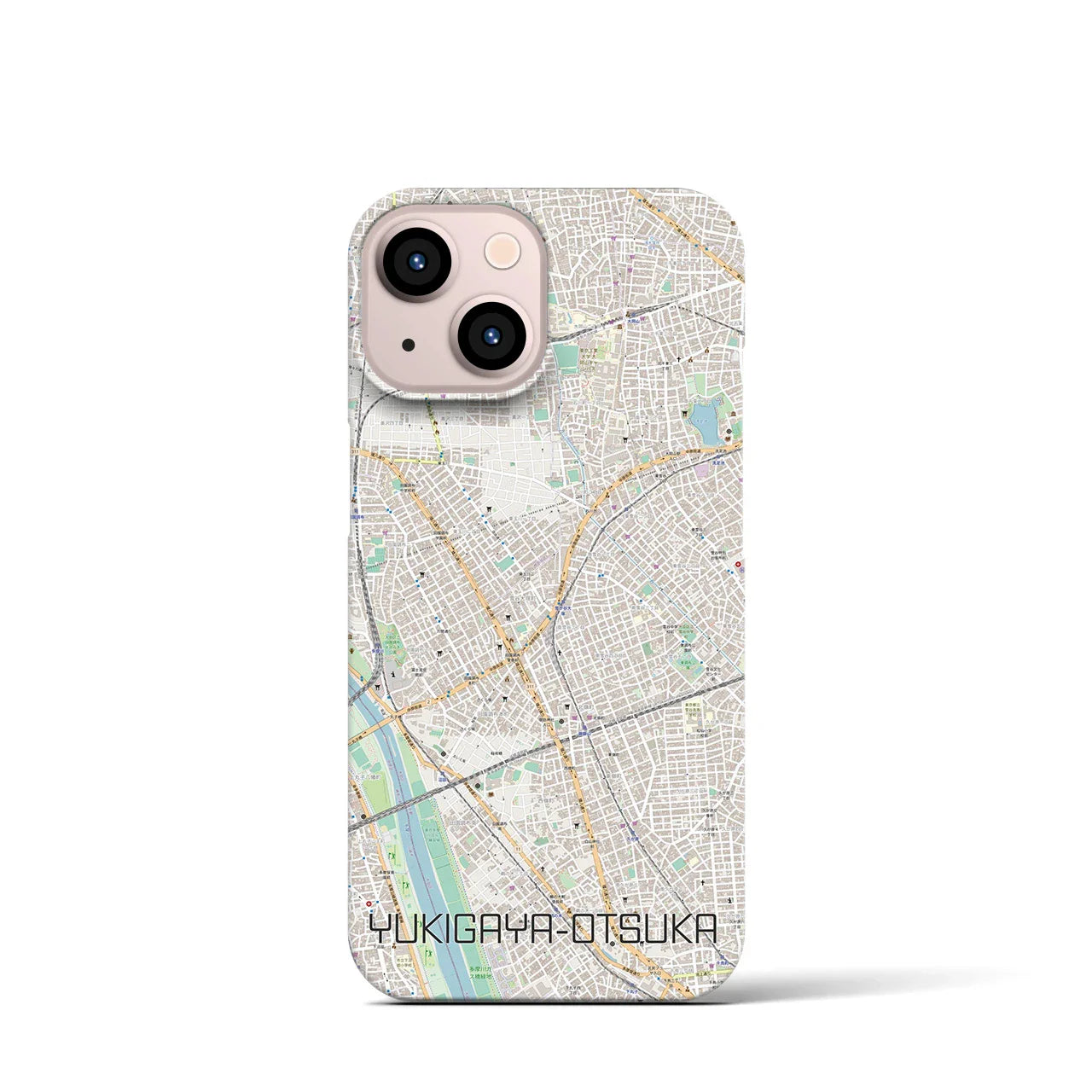 【雪が谷大塚(東京都)】地図柄iPhoneケース(バックカバータイプ)