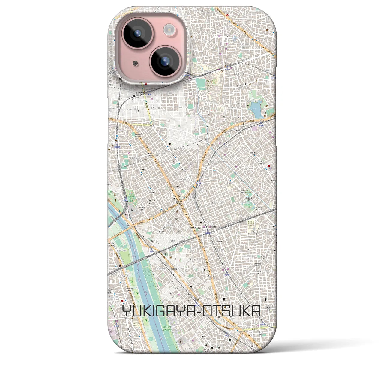 【雪が谷大塚(東京都)】地図柄iPhoneケース(バックカバータイプ)