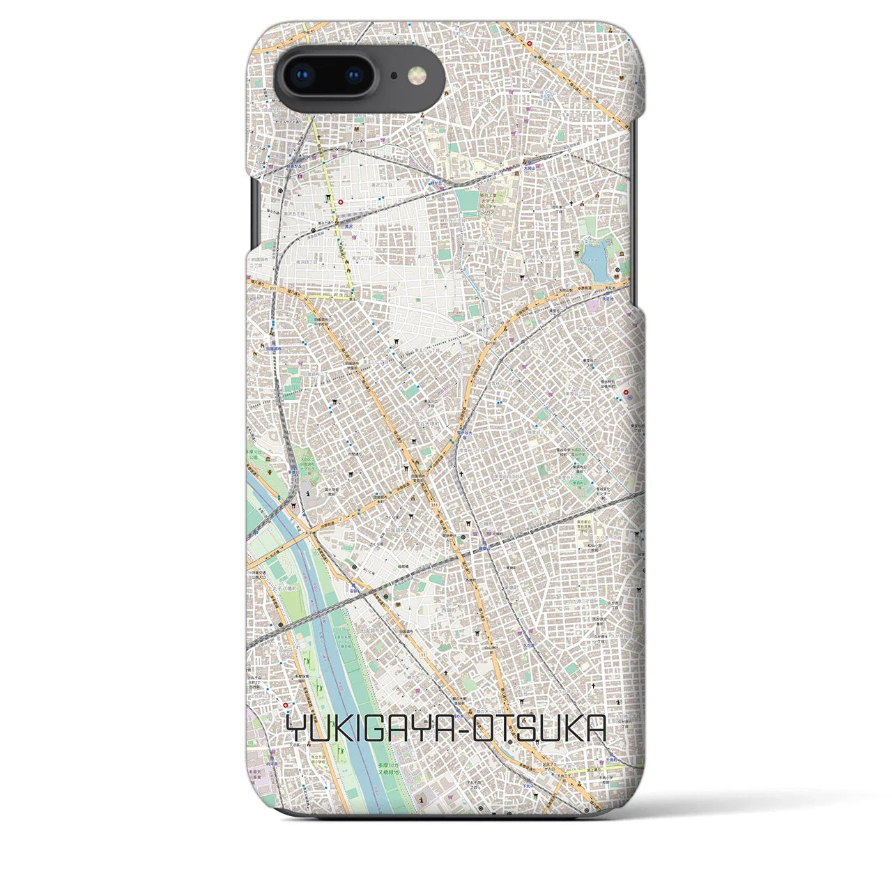 【雪が谷大塚(東京都)】地図柄iPhoneケース(バックカバータイプ)