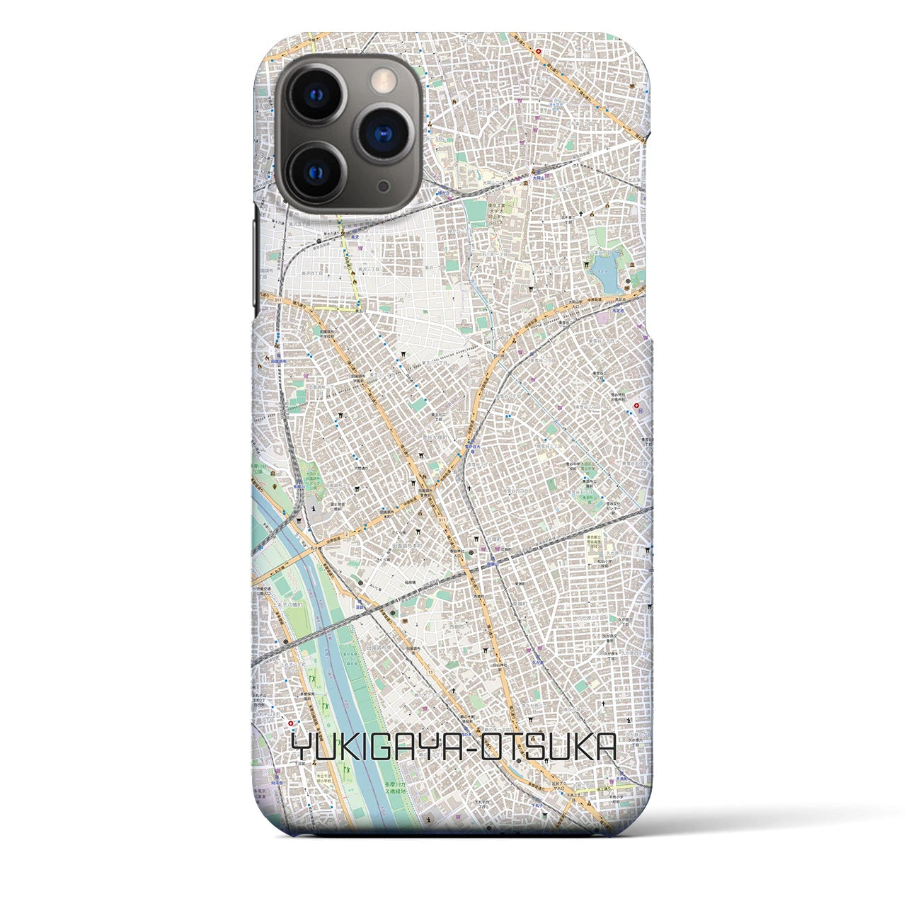 【雪が谷大塚(東京都)】地図柄iPhoneケース(バックカバータイプ)