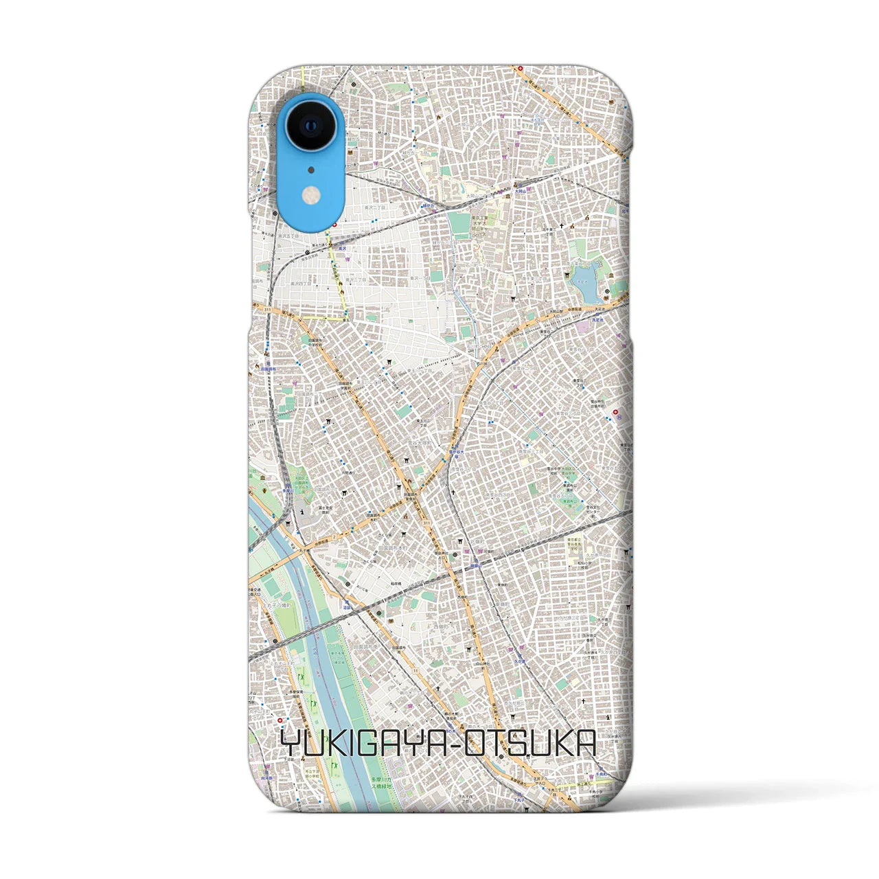 【雪が谷大塚(東京都)】地図柄iPhoneケース(バックカバータイプ)