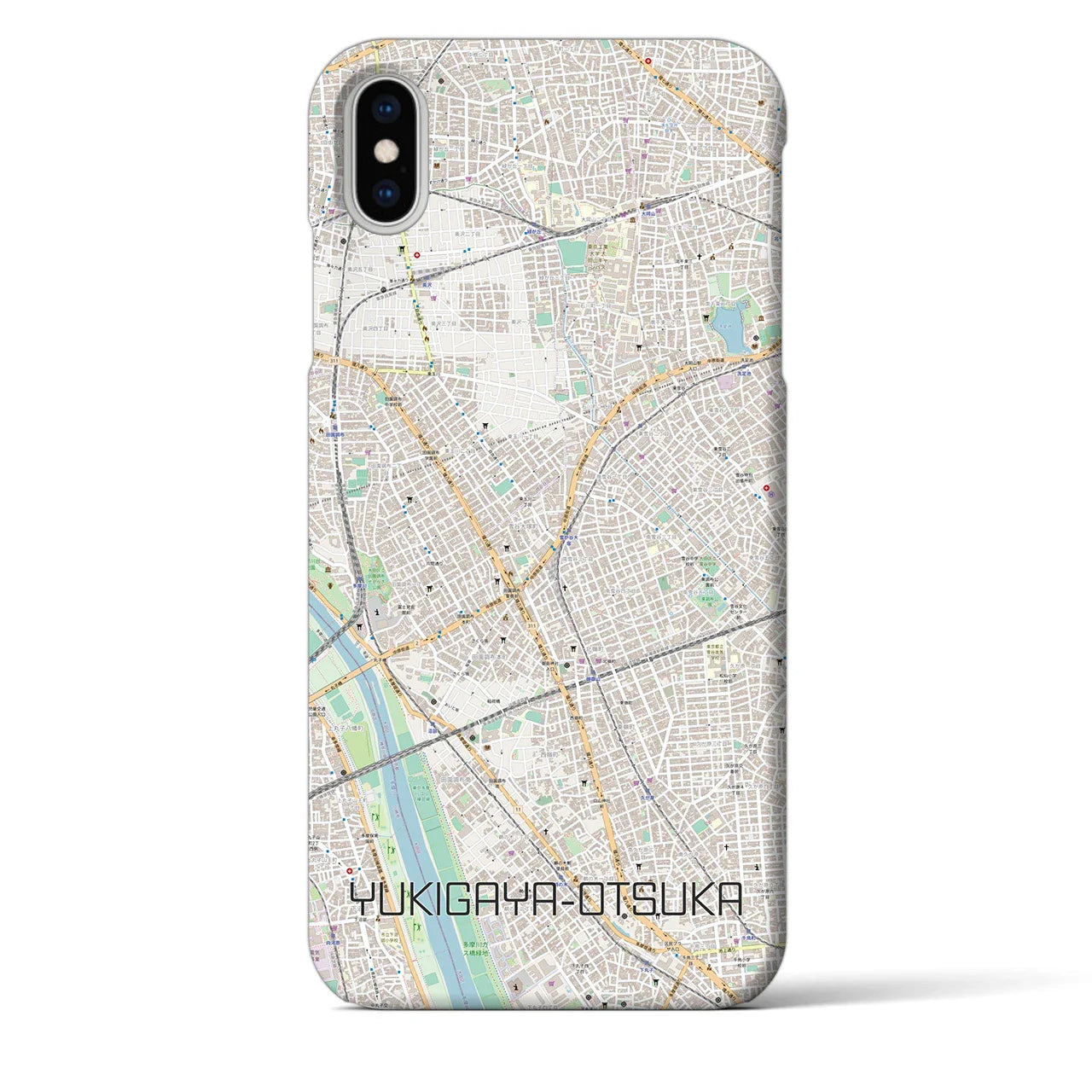 【雪が谷大塚(東京都)】地図柄iPhoneケース(バックカバータイプ)
