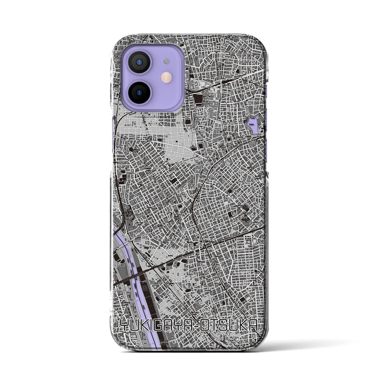 【雪が谷大塚(東京都)】地図柄iPhoneケース(クリアタイプ)
