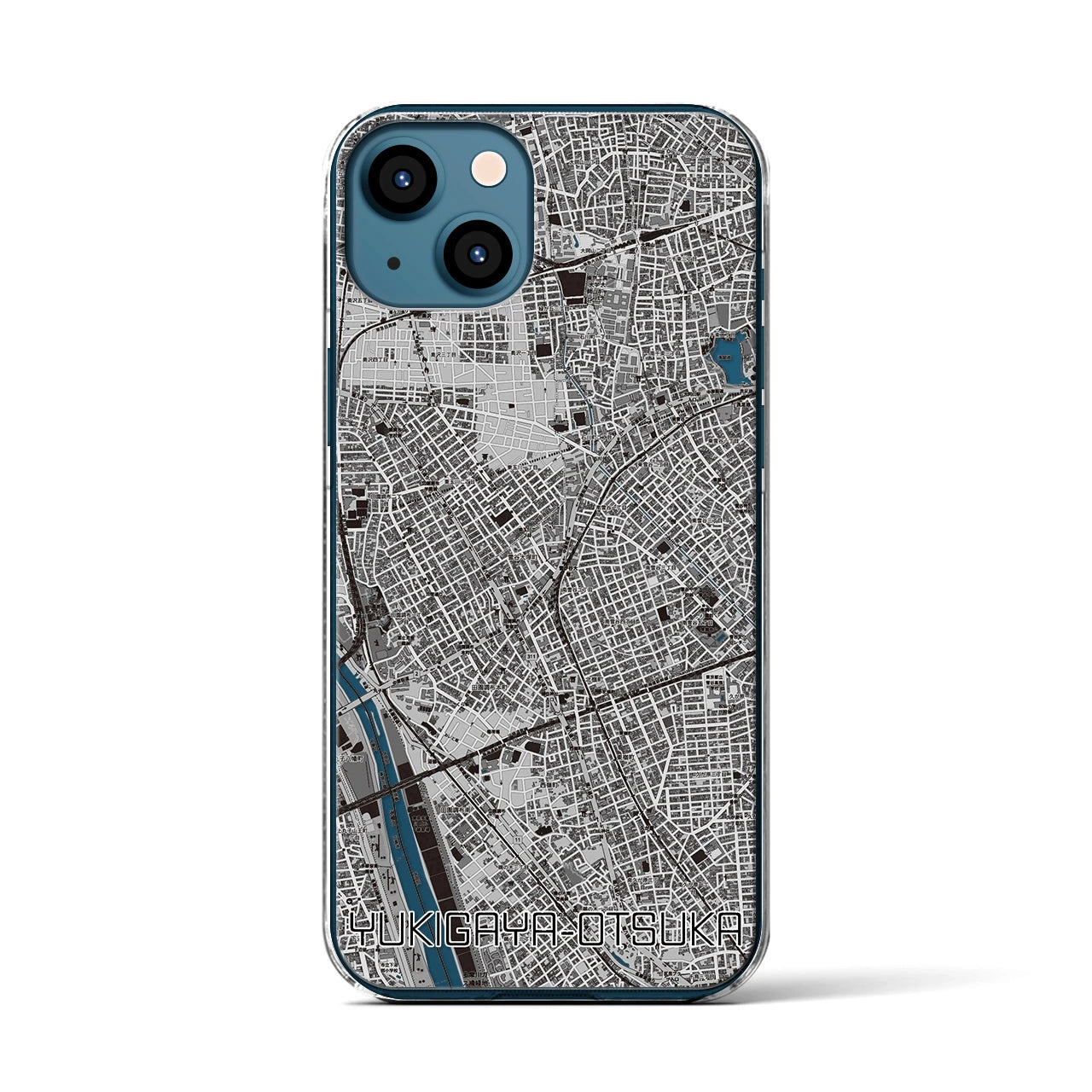 【雪が谷大塚(東京都)】地図柄iPhoneケース(クリアタイプ)