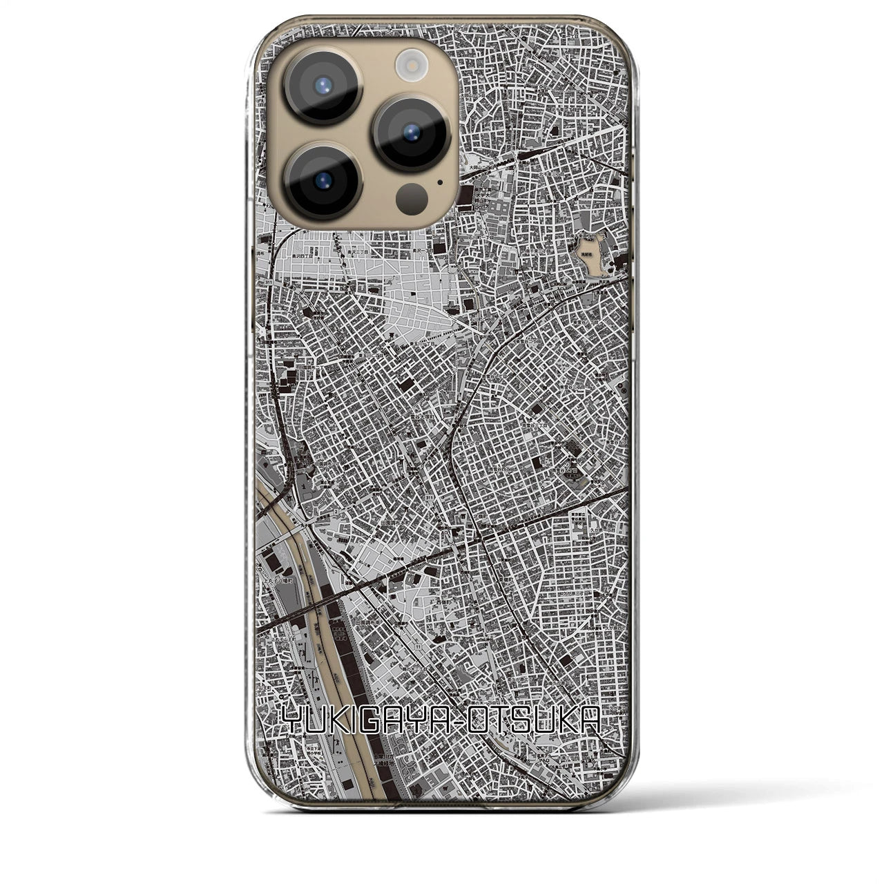 【雪が谷大塚(東京都)】地図柄iPhoneケース(クリアタイプ)