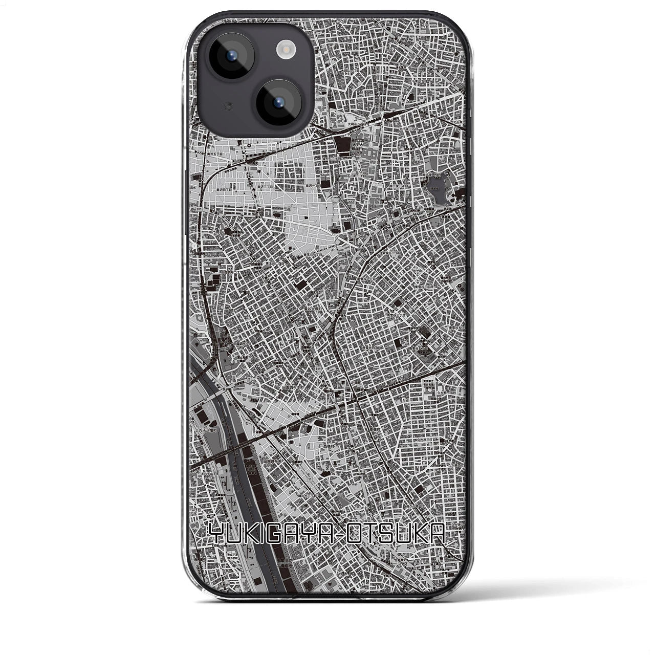 【雪が谷大塚(東京都)】地図柄iPhoneケース(クリアタイプ)