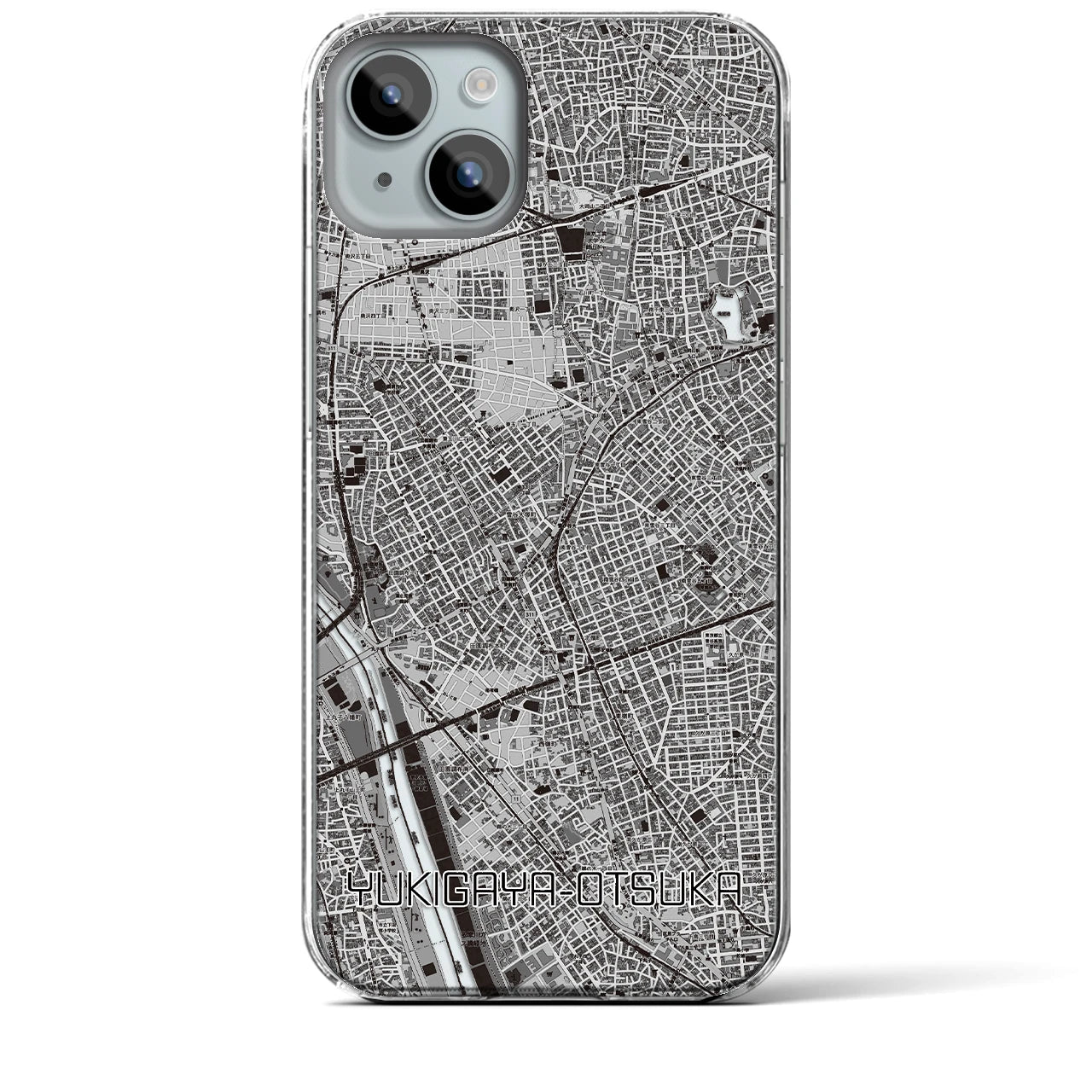 【雪が谷大塚(東京都)】地図柄iPhoneケース(クリアタイプ)
