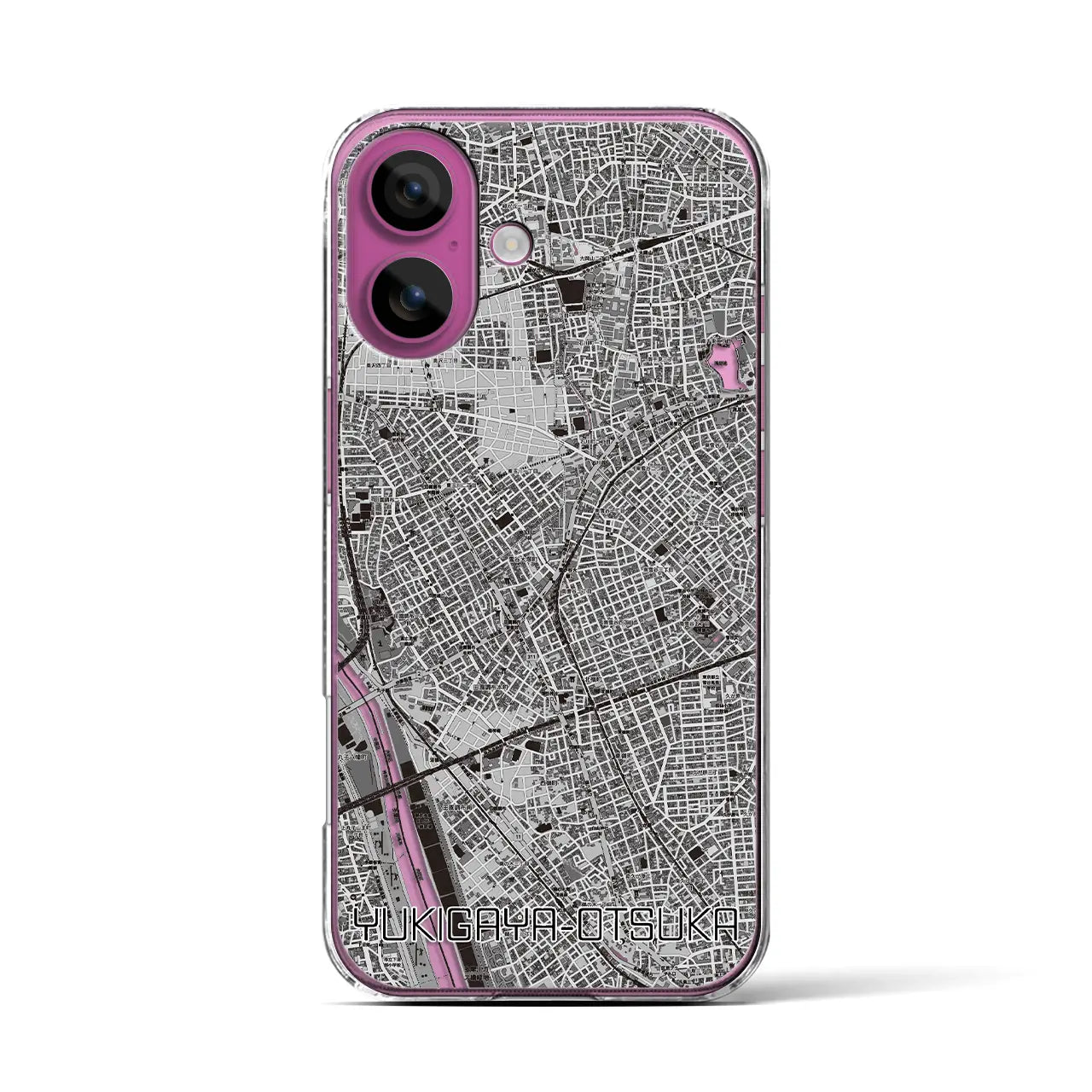 【雪が谷大塚(東京都)】地図柄iPhoneケース(クリアタイプ)