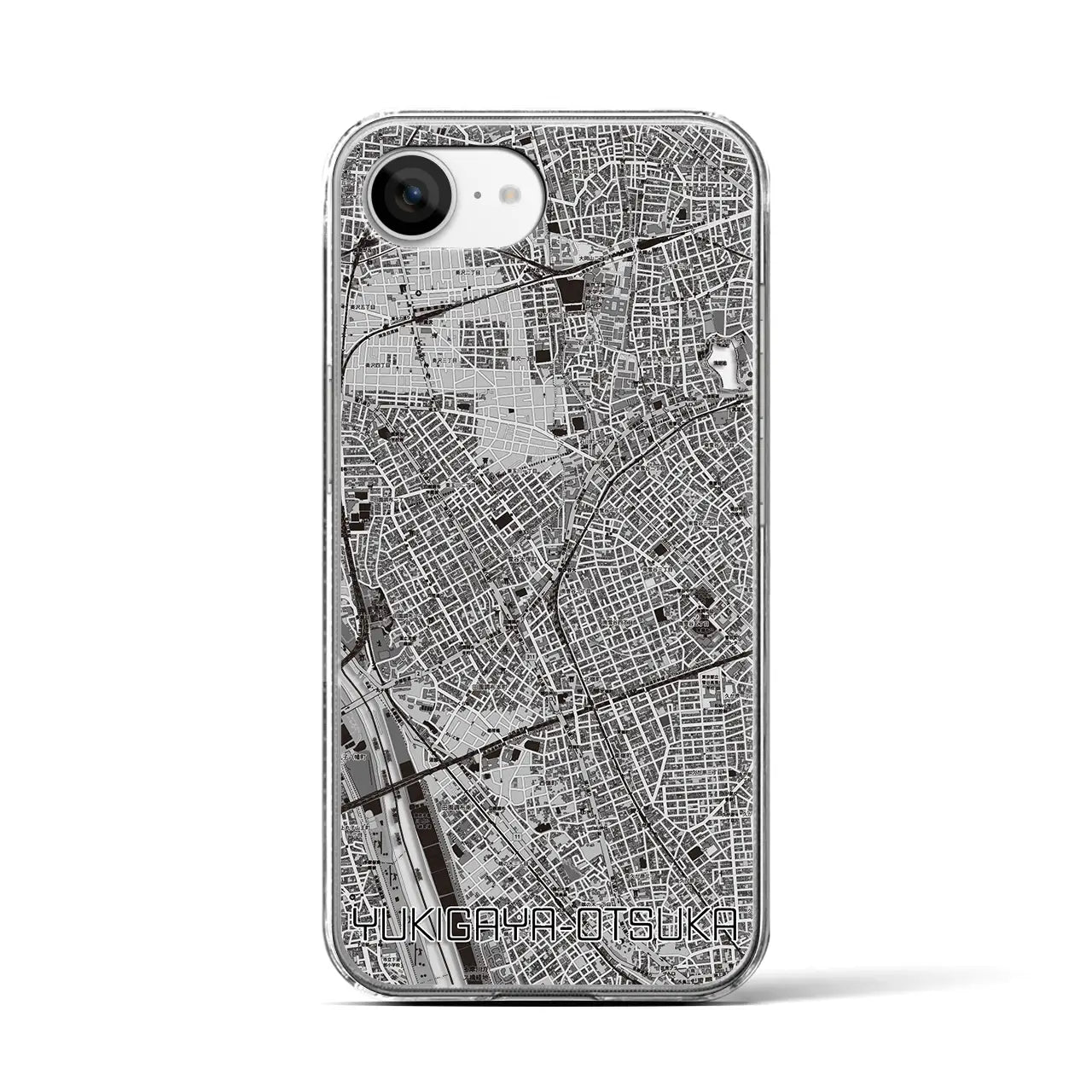 【雪が谷大塚(東京都)】地図柄iPhoneケース(クリアタイプ)