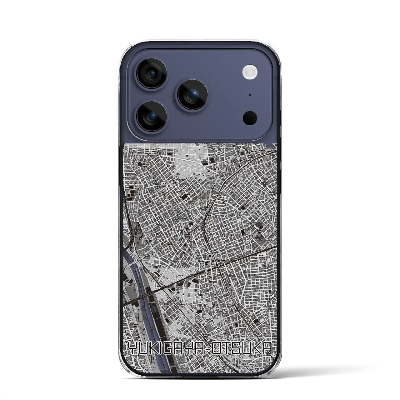 【雪が谷大塚(東京都)】地図柄iPhoneケース(クリアタイプ)