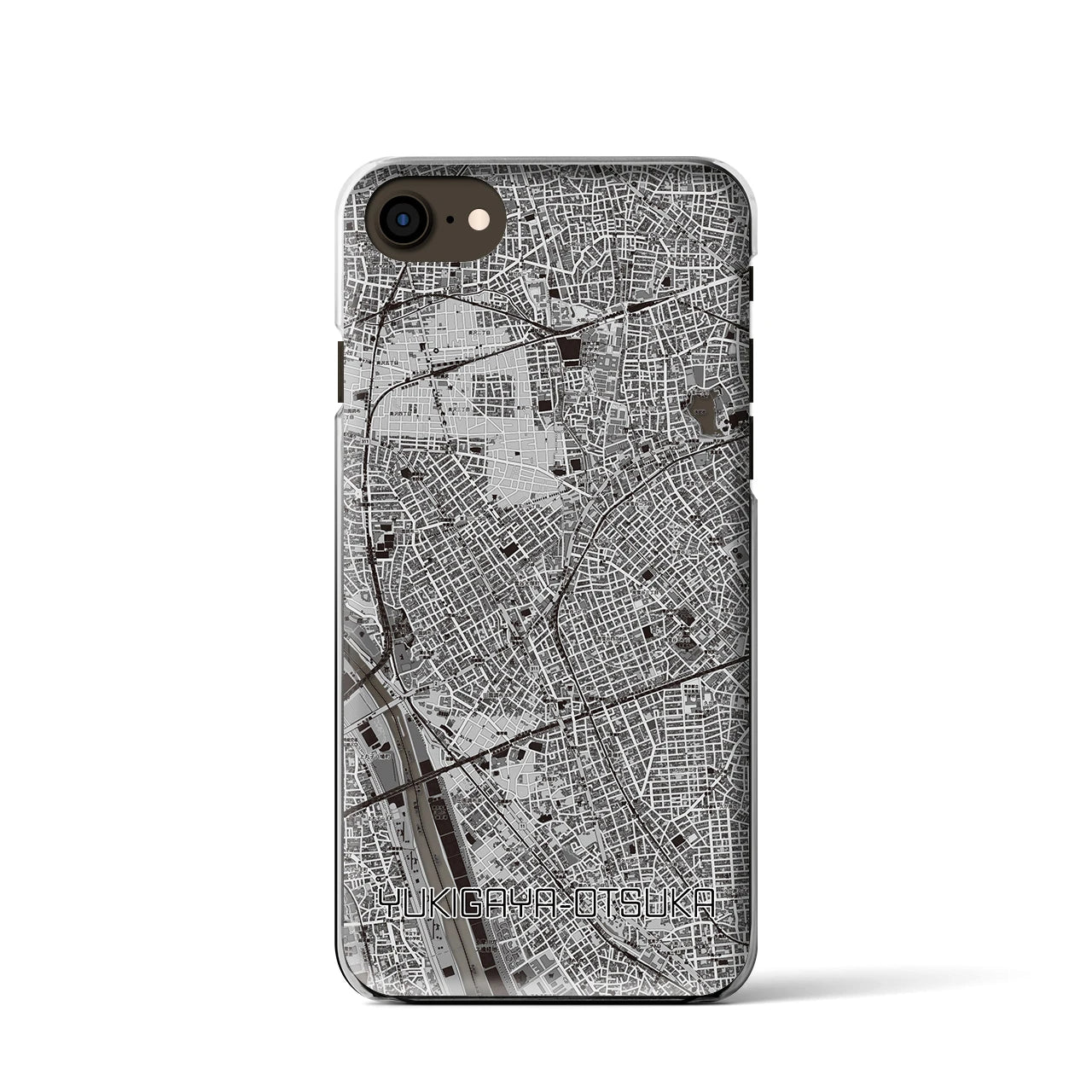 【雪が谷大塚(東京都)】地図柄iPhoneケース(クリアタイプ)