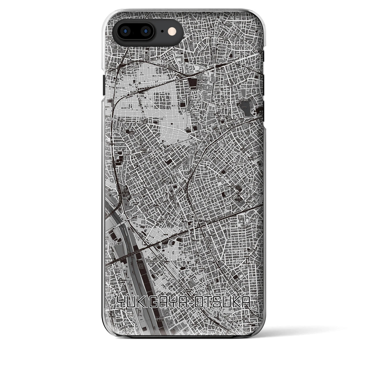 【雪が谷大塚(東京都)】地図柄iPhoneケース(クリアタイプ)