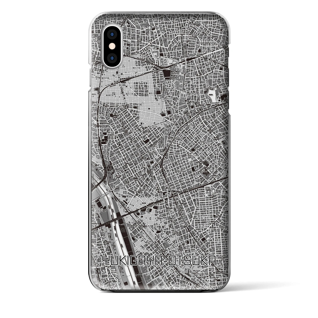 【雪が谷大塚(東京都)】地図柄iPhoneケース(クリアタイプ)