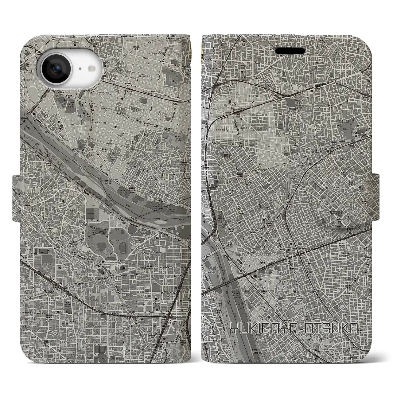 【雪が谷大塚(東京都)】地図柄iPhoneケース(手帳タイプ)