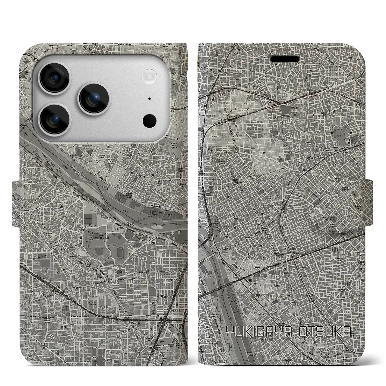 【雪が谷大塚(東京都)】地図柄iPhoneケース(手帳タイプ)