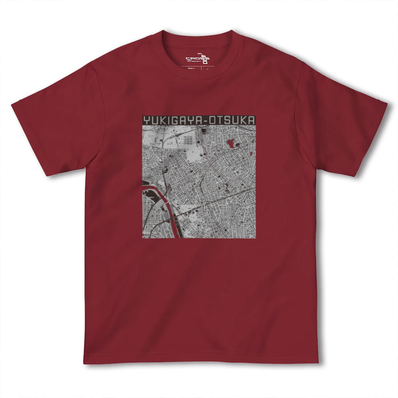 【雪が谷大塚(東京都)】地図柄ヘビーウェイトTシャツ