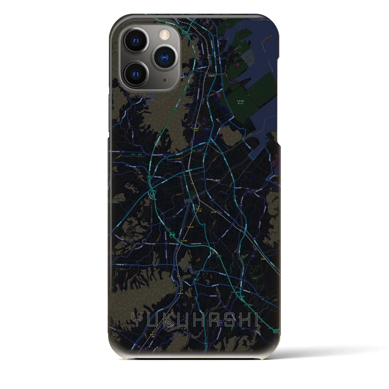 【行橋(福岡県)】地図柄iPhoneケース(バックカバータイプ)
