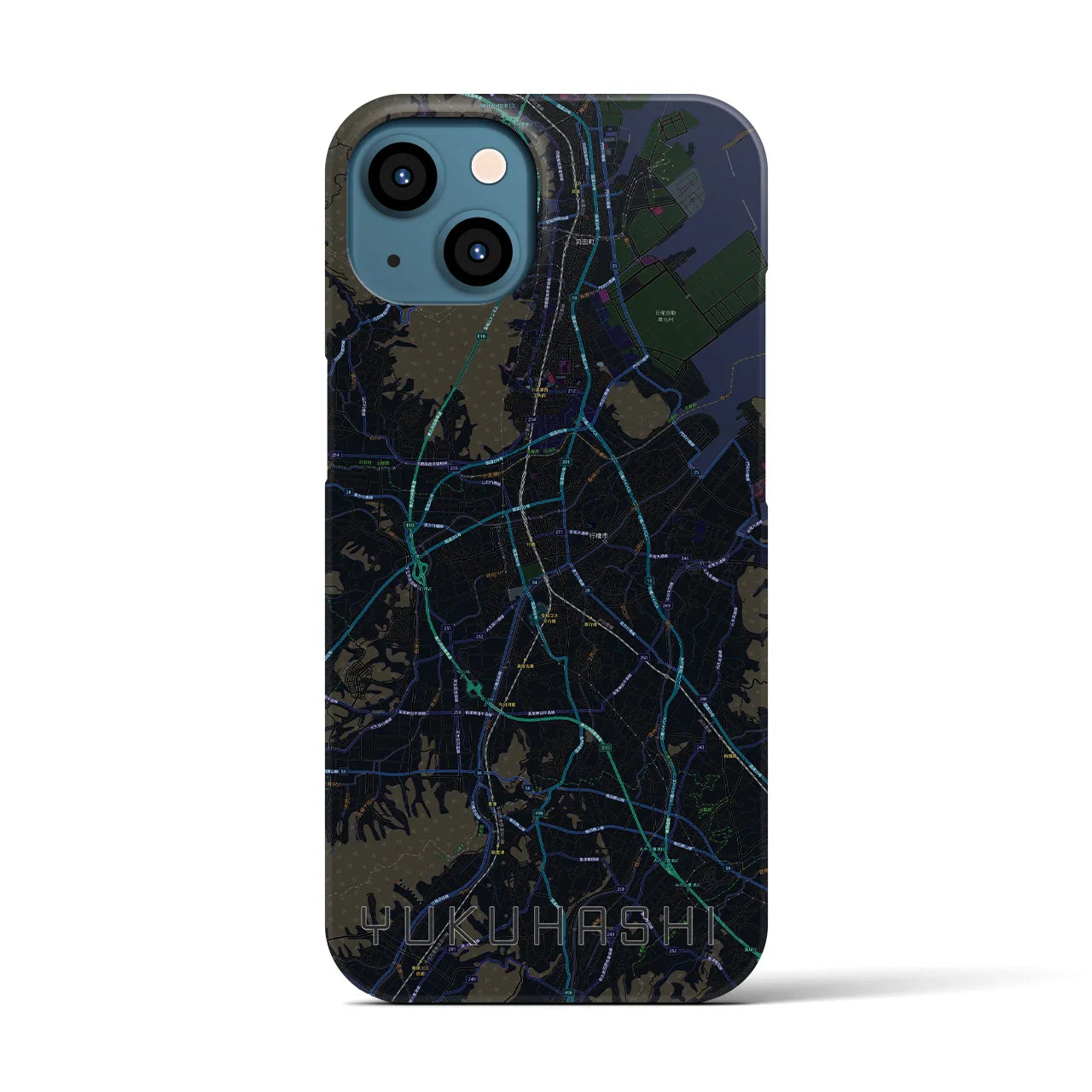 【行橋(福岡県)】地図柄iPhoneケース(バックカバータイプ)