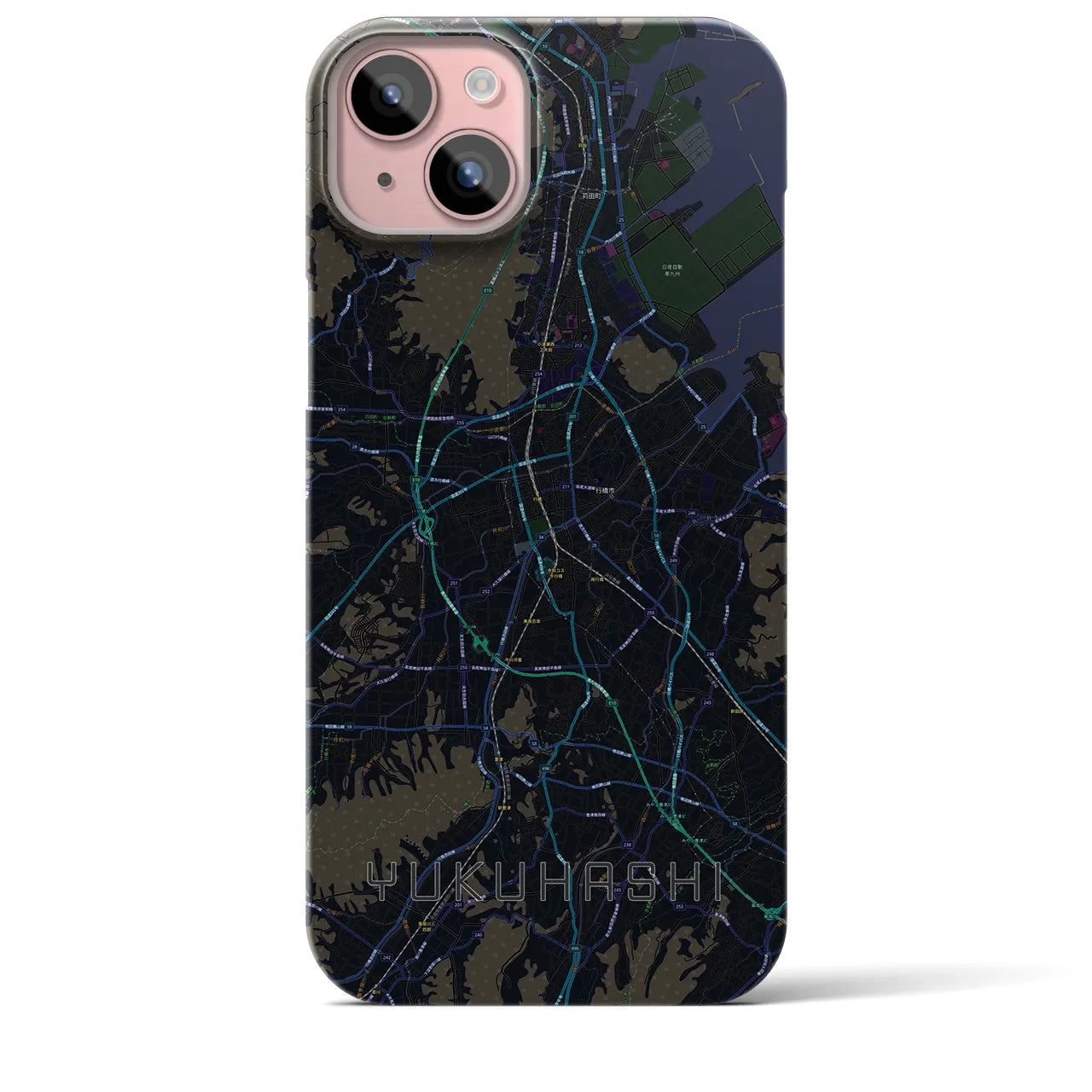 【行橋(福岡県)】地図柄iPhoneケース(バックカバータイプ)