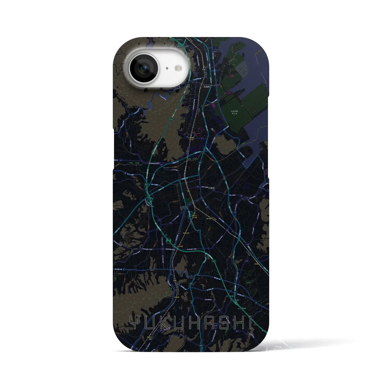 【行橋(福岡県)】地図柄iPhoneケース(バックカバータイプ)