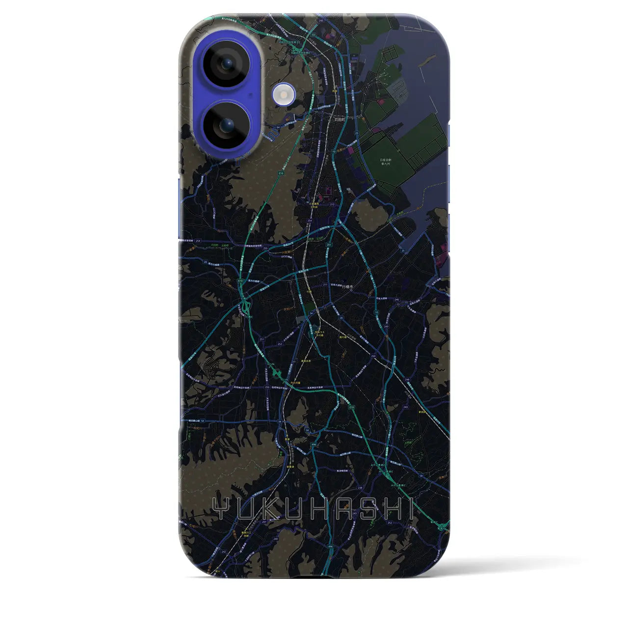 【行橋(福岡県)】地図柄iPhoneケース(バックカバータイプ)