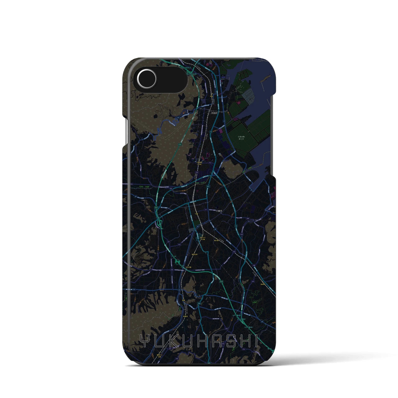 【行橋(福岡県)】地図柄iPhoneケース(バックカバータイプ)