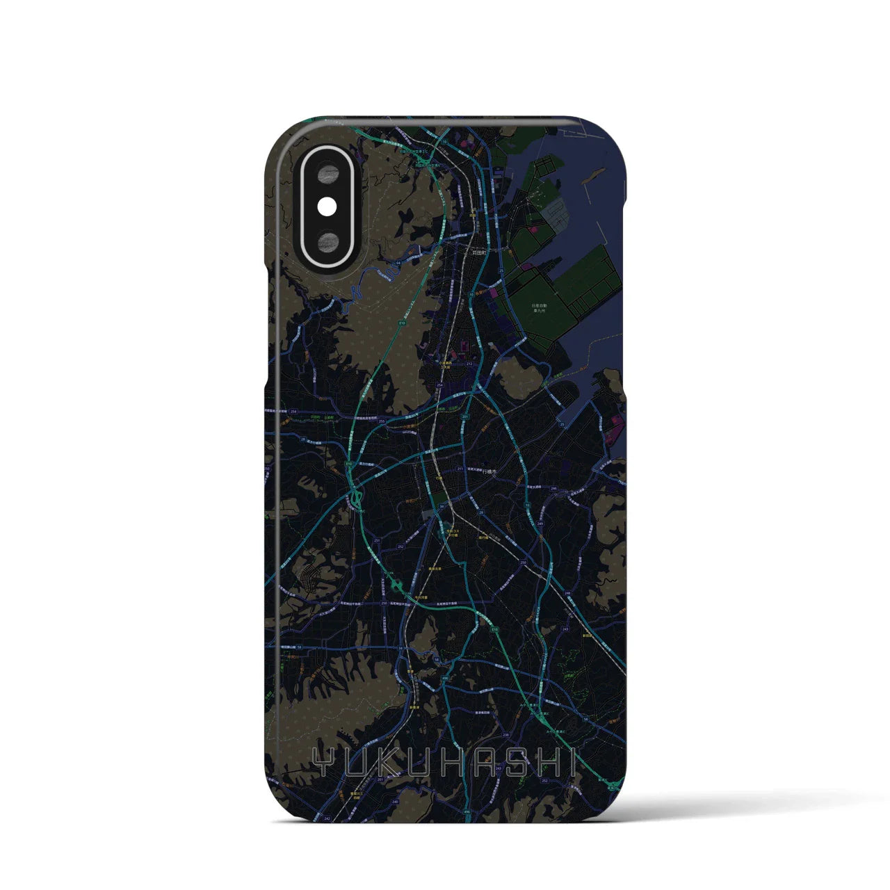 【行橋(福岡県)】地図柄iPhoneケース(バックカバータイプ)