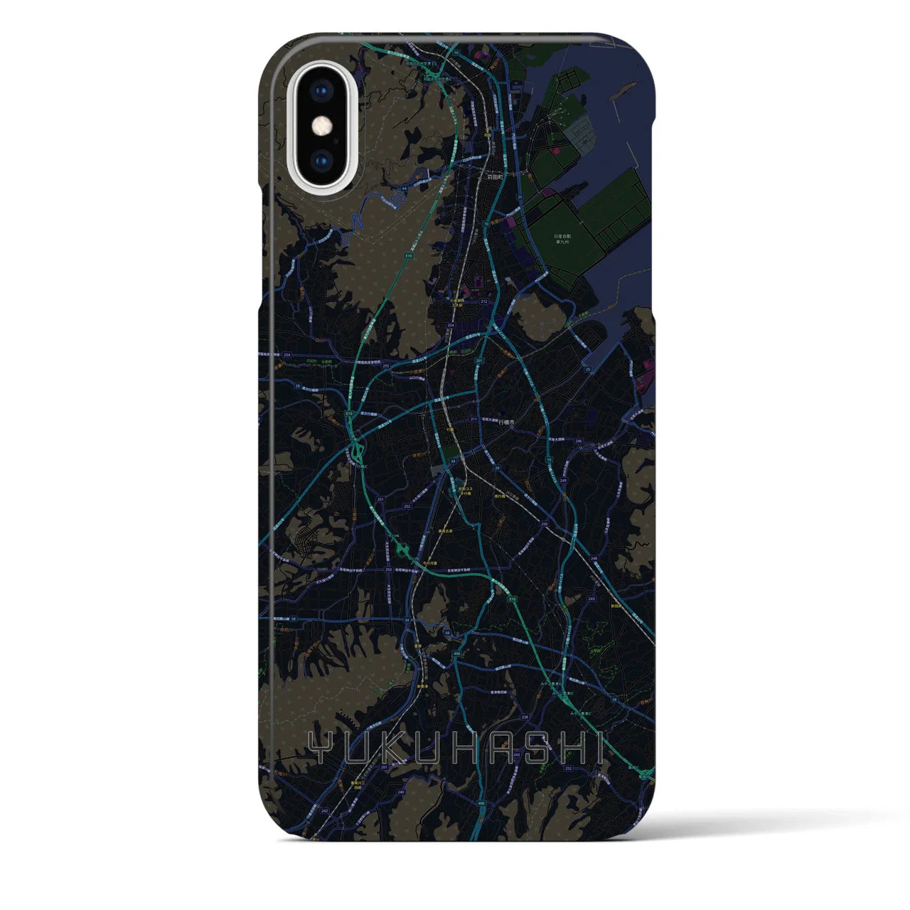 【行橋(福岡県)】地図柄iPhoneケース(バックカバータイプ)