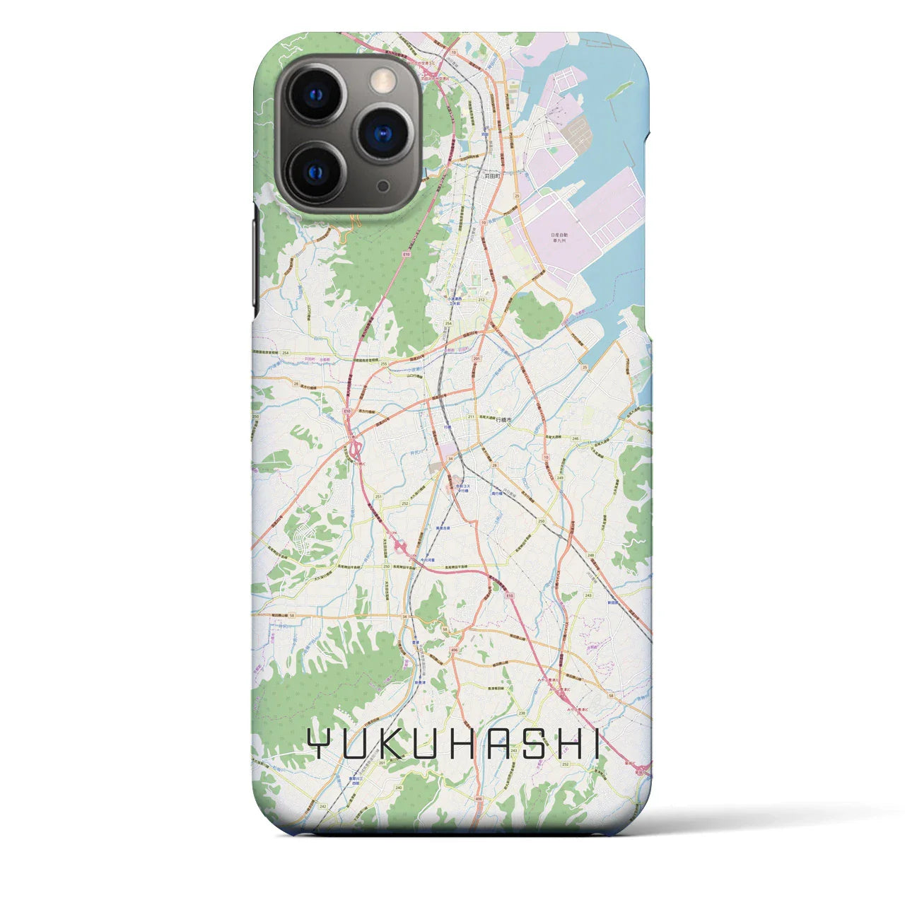 【行橋(福岡県)】地図柄iPhoneケース(バックカバータイプ)