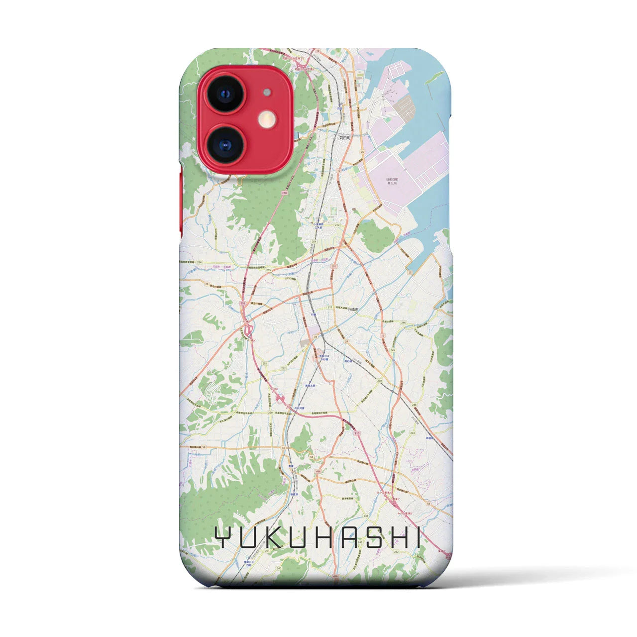 【行橋(福岡県)】地図柄iPhoneケース(バックカバータイプ)
