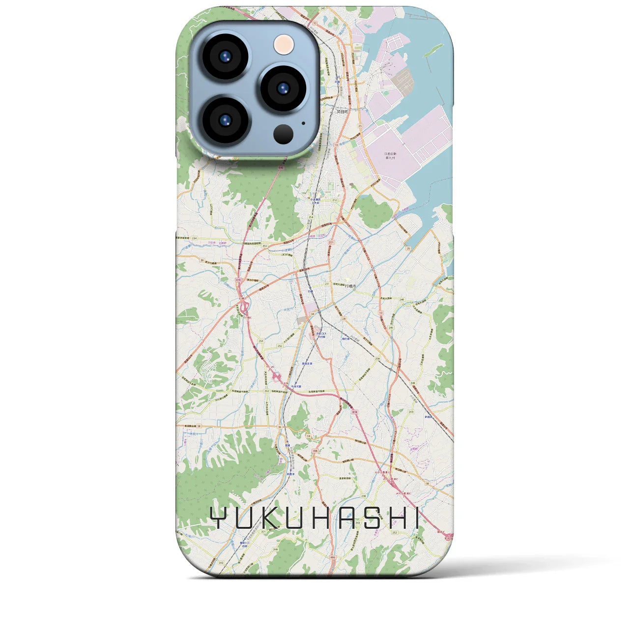 【行橋(福岡県)】地図柄iPhoneケース(バックカバータイプ)